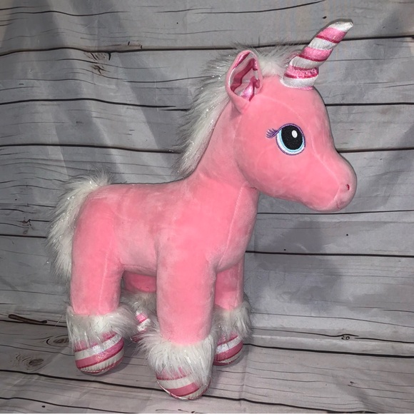SUPERB 16” Candy Cane Swirl Unicorn Build-a-Bear BAB Plush Horse Christmas 2018 - Picture 1 of 11